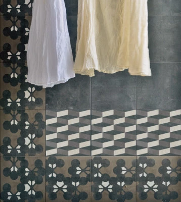 Azuley flores  nero | Collection di Mutina