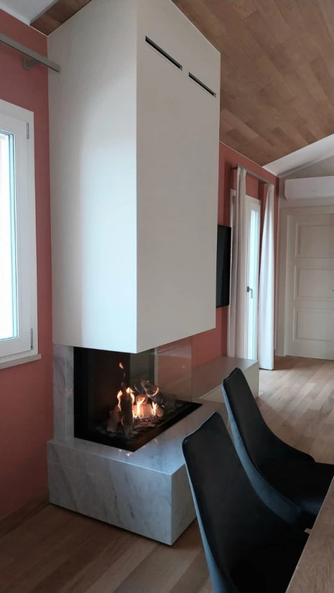  Abitazione privata San Marino Camino a Gas DRU Maestro 75XTU progetto studio architettura Vicini Caem Group spa 