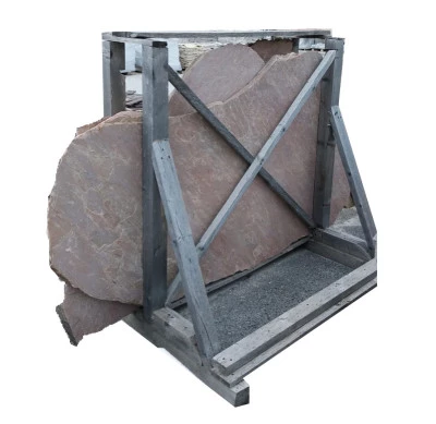 Quarzite Rosa Orientale Diam.130cm circa Lastra su Cavalletto sp.30/60mm (N.6 LASTRE)