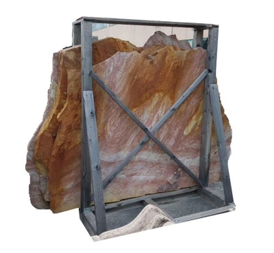 Quarzite Rosa Orientale Diam.200cm circa Lastra su Cavalletto sp.30/60 (N.3 LASTRE)